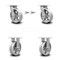 Service Caster 6 Inch V Groove Semi Steel Caster Set with Roller Bearings 2 Swivel Lock 2 Rigid SCC-30CS620-VGR-BSL-2-R-2 - alternate 1